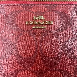Coach Signature Red Cosmetic Case